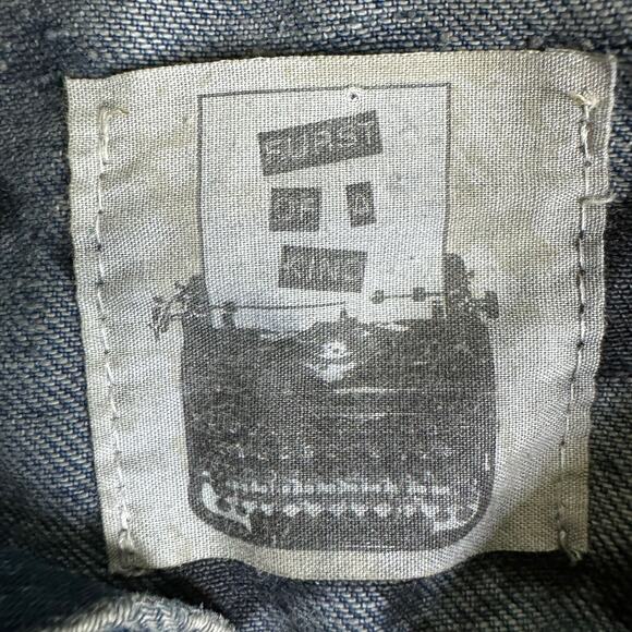 Vintage FURST OF A KIND Handmade Levis Denim Hoodie Jacket Graffiti Custom XL - Picture 13 of 13